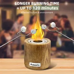 Portable Mini Tabletop Ethanol Fire Pit, Indoor/Outdoor Smokeless Fireplace