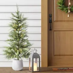 4.5' Pre-Lit Potted Balsam Artificial Christmas Tree - Wondershop&trade;