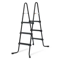 Funsicle SureStep 36 Inch 3 Stair Plastic Lightweight Above Ground Pool Ladder with QuickSet 10' x 30" Durable Ring Top Above Ground Swimming Pool