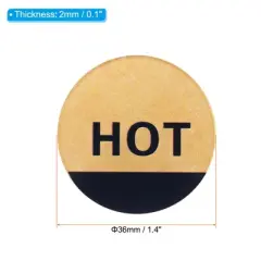 Unique Bargains Acrylic Decor Home Sink Round Self Stick Hot/Cold Water Label