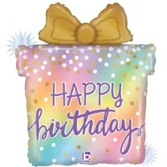 LoonBalloon Opal Holographic Gift Birthday Balloon with 4 latex balloons - Festive & Unique