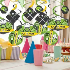 Big Dot of Happiness Lax to the Max Lacrosse Party Hanging Decor Party Decoration Swirls Set of 40