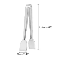 Unique Bargains Stainless Steel Mini Versatile Ice Tongs for Desserts and Appetizers