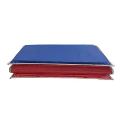 KinderMats&reg; Basic KinderMat, 1" Thick, Red/Blue with Gray Binding