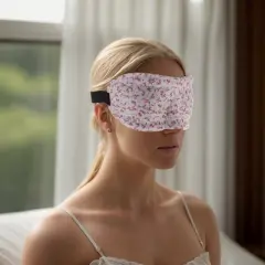 Soft Floral Style 3D Sleep Mask Pink 1 Pc