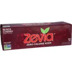 Zevia Zero Calorie Black Cherry Soda - 12 oz each (24 Count)