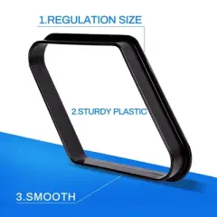 GSE Black Plastic Billiard 8-Ball Triangle/9-Ball Diamond Pool Ball Racks