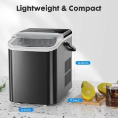 MyDepot Countertop Icemaker Machine, Self-Cleaning Quiet Ice Maker with Handle