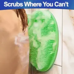 5 Star Super Deals Shower Back Scrubber & Foot Cleaner - Silicone Bath Brush for Exfoliating Feet & Back, Non-Slip Massage Pad