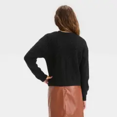 Girls' Cropped Cable Knit Cardigan Sweater - art class&trade;