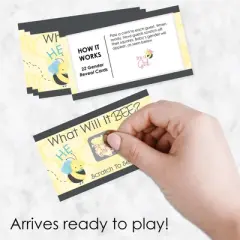 Big Dot of Happiness Girl Bee Gender Reveal - What Will It Bee Gender Reveal Scratch Off Cards - Baby Shower Game - 22 Count
