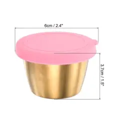 Unique Bargains Silicone Durable Leak-proof Airtight Pink Condiment Containers