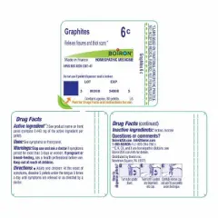 Graphites 6C by Boiron Homeopathic Single Medicine For First Aid  -  1 Tube Pellet