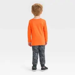 Toddler Boys' Halloween Long Sleeve T- Shirt and Pull-On Pants - Cat & Jack&trade; Orange