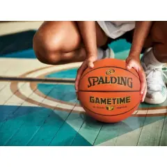 Spalding Gametime 29.5" Basketball: Official Size 7, Indoor-Outdoor Use, Composite Material