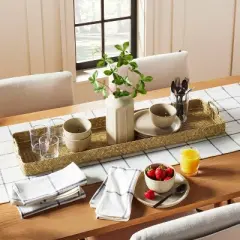 36" Extra-Large Natural Woven Basket Tray - Hearth & Hand&trade; with Magnolia