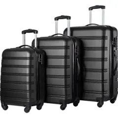3 PCS Luggage Set, Hardside Spinner Suitcase with TSA Lock (20/24/28)-ModernLuxe