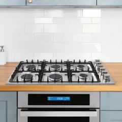 Cosmo COS-DIC366 36 in. Gas Cooktop in Stainless Steel with 6 Italian Made Burners