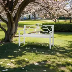 Dexmalle White Outdoor Garden Patio Bench