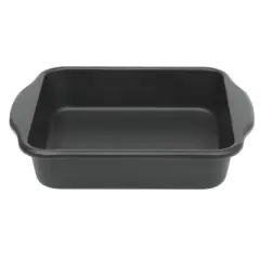 Oster Teston Platinum Collection 8 Inch Nonstick Carbon Steel Square Cake Pan in Matte Black