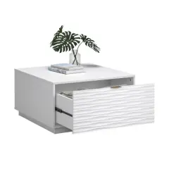Sauder Morgan Main Coffee Table with Drawers White