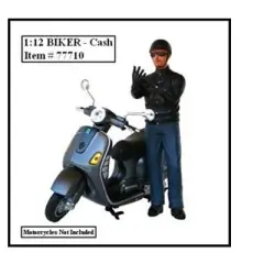 Biker Cash Figure For 1:12 Models by American Diorama