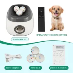 Gulches Dog Ball Thrower, Automatic Ball Launcher, Indoor/Outdoor Interactive Dog Toy with Three Scopes, Includes Balls and a Data Cable