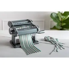 Marcato Atlas 150 Pasta Machine with Cutter, Hand Crank, and Instructions, Made in Italy