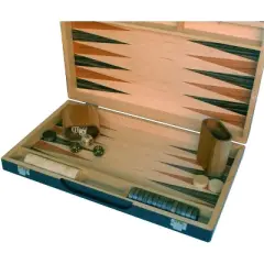 WE Games Black Zebra Wood Backgammon Set -15 in.