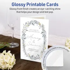 Avery Printable Greeting Cards, 5.5" x 8.5", Glossy White, 10ct