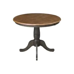 Eric Round Top Pedestal Table Hickory Brown - International Concepts