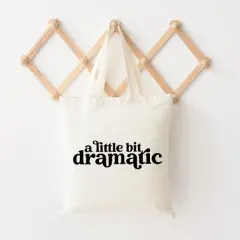 City Creek Prints A Little Bit Dramatic Canvas Tote Bag - 15x16 - Natural