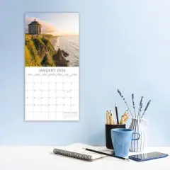 2026 Square Wall Calendar, Ireland, 16-Month Passport Collection Theme with 180 Reminder Stickers (12x12 In)