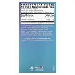 Bio Nutrition Melatonin, 10 mg, 60 Snap Tabs