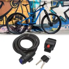Unique Bargains Universal Bike Scooter Anti Thief Disc Safety Security Cable Wire Lock w/2 Keys