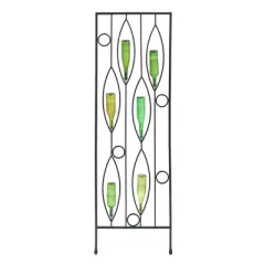 Achla Designs 79.75" Vinifera Bottle Decorative Iron Garden Trellis Black Powder Coat Finish