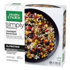 Healthy Choice Simply Steamers Gluten Free Vegan Frozen Unwrapped Burrito Bowl - 9.25oz