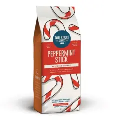 Two Rivers Coffee  Flavored Ground Coffee, Peppermint Stick, 10 oz. Bag, 6 pack