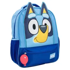 Bluey Kids Backpack, 16 Inch School Bag with 3D Features, Blue