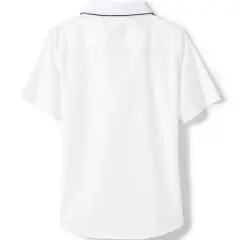 Lands' End School Uniform Girls Piped Peter Pan Collar Broadcloth Shirt