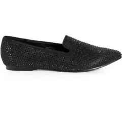 Women's WIDE FIT Maya Flat Shoe - black | AVENUE