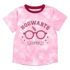 Harry Potter Pajama Shirt and Pants Sleep Set Tie Dye Pink 