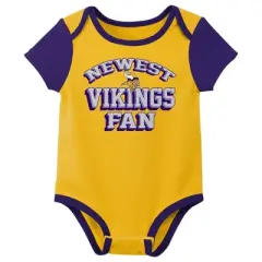 NFL Minnesota Vikings Infant Boys' AOP 3pk Bodysuit