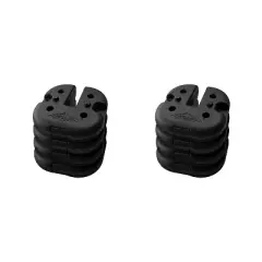 Caravan Canopy Sports CVAN10001200011 Black Durable Rubber Coated 6 Pound Cement Core Canopy Shade Tent Outdoor Weight Plates, Set of 4 (2 Pack)