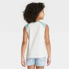 Girls' Encanto Raglan Tank Top - Off White