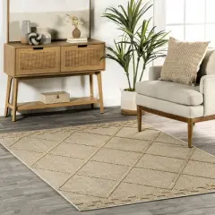 nuLOOM Rhode Raised Lattice Indoor/Outdoor Patio Area Rug