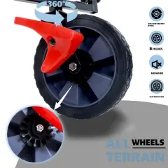 150L Collapsible Wagon Cart Foldable, Utility Garden Wagon with 360lbs Weight Capacity, Heavy Duty Portable Sport Wagon