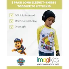 Paw Patrol Rubble Marshall Chase 3 Pack T-Shirts Toddler