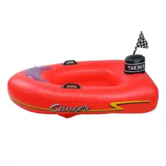 Swimline 48" Inflatable 1-Person Stinger Speedboat Swimming Pool Raft Float - Red/Black