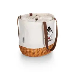 NFL Atlanta Falcons Mickey Mouse Coronado Canvas and Willow Basket Tote - Beige Canvas